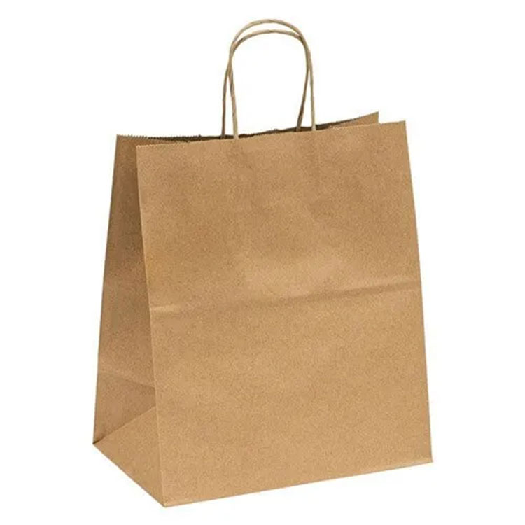 Kraft papirpose med vridd papirhåndtak